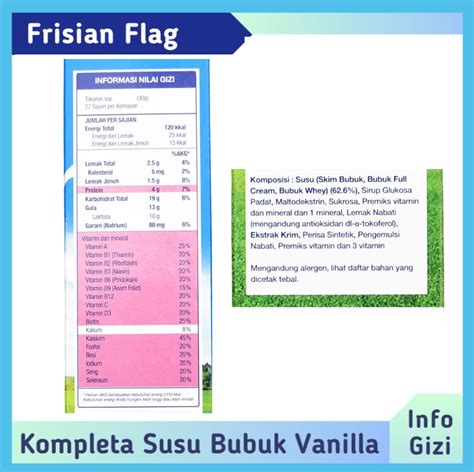 Frisian Flag Susu Bubuk Kompleta Vanilla Harga Promo Informasi Produk