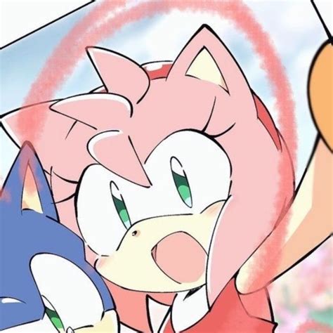 Sonic Amy Matchingpfps 2 Couple Sonic Y Amy Sonic Art Manga Anime Girl Anime Chibi Rosé