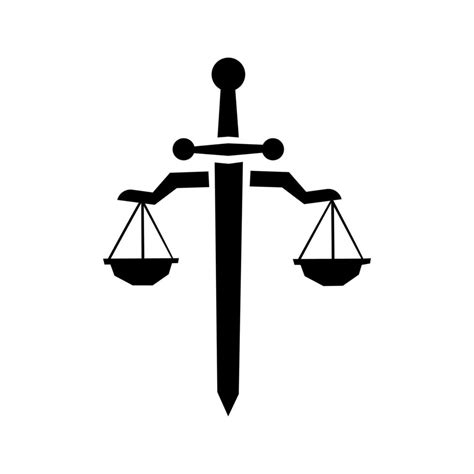 Law Icon Vector Justice Illustration Sign Court Symbol Balance Logo