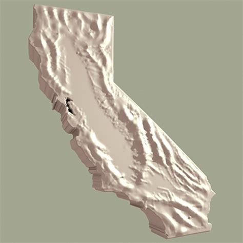 Topographic California 3d Model