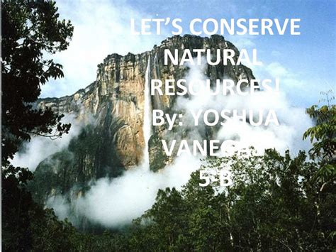 Conservation Of Natural Resources Slogans