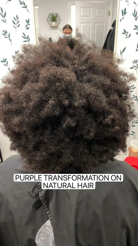 PURPLE TRANSFORMATION ON NATURAL HAIR | Natural hair styles, Curls for ...