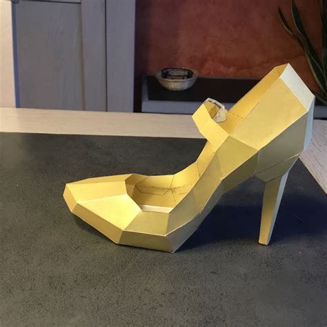 Diy Papercraft Belly Shoe Papercraft Shoe High Heel Belly 3d