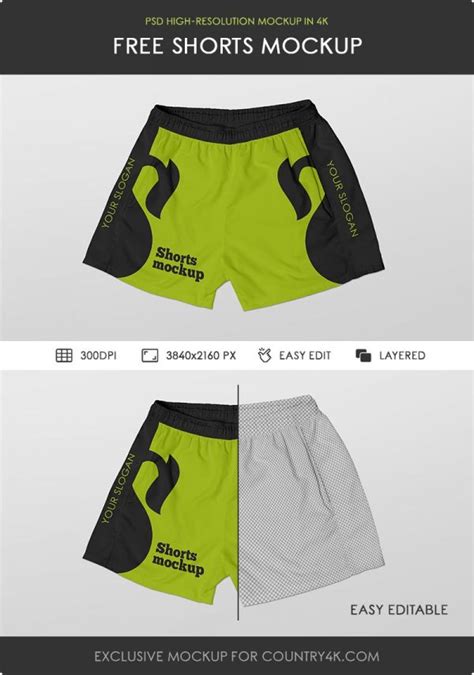 Free Shorts Mockup Country K