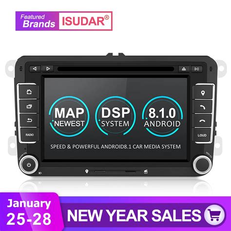 Isudar Car Multimedia Player Android 8 1 GPS 2 Din For VW Golf Tiguan