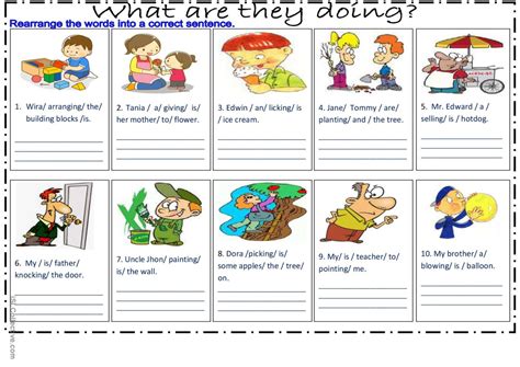 Present Continuous Tense English Esl Worksheets Pdf And Doc