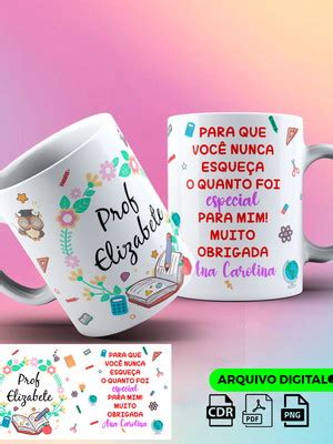 Arte Para Caneca Professora Digital Elo Produtos Especiais