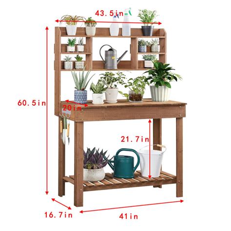 Arlmont Co Tenbury Wood Potting Bench Wayfair