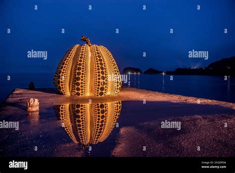 The Naoshima Pumpkin Is A Sculpture In The Form Of A Giant Black And