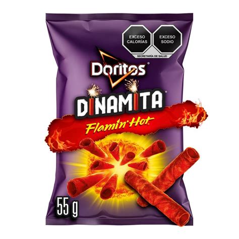 Botana Doritos Flamin Hot Dinamita Sabor Queso Chile Y Limón 55 G Walmart