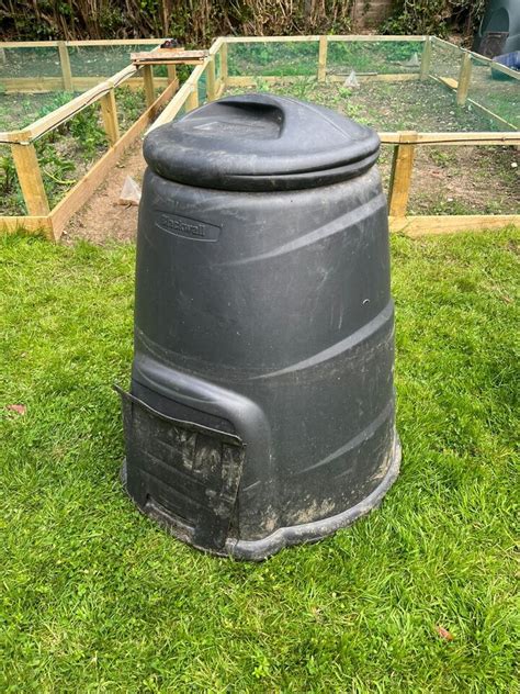 Compost Bin With Lid And Bottom Access Hatch 220l Ebay