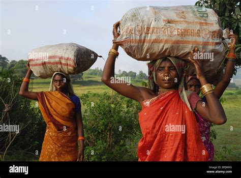 Women Of Mali Tribe On Their Way To Market Tribal Region In Koraput