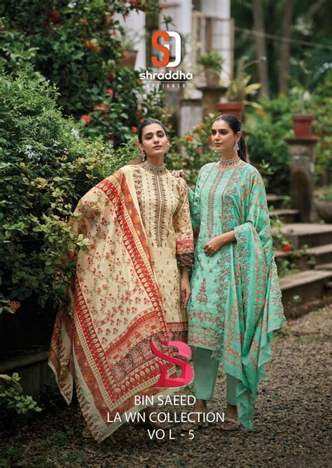 Shraddha Designer Bin Saeed Lawn Collection Vol Cotton With Digital