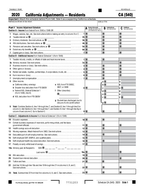 Printable Ftb Form 540es Printable Forms Free Online