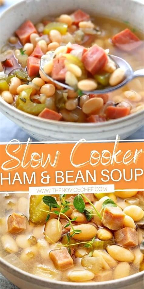 Slow Cooker Ham Bean Soup Easy Slow Cooker Soup Recipe Ham And