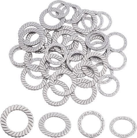 Amazon UNICRAFTALE About 72pcs 3 Colors Twisted Jumps Rings 4