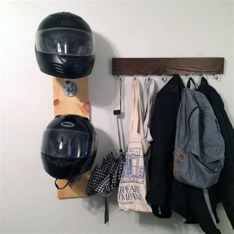 Motorcycle Helmet Rack And Jacket Hook Helmet Hanger Wall Mount Motorcycle Helmet Holder