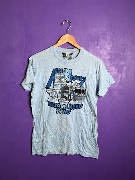 Band Tees × Tour Tee × Vintage Vintage 70s Augie Meyers western head