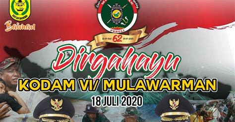 Dirgahayu Kodam Vi Mulawarman Juli Media Center Banjarmasin