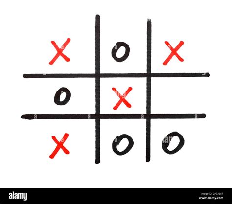 Hand Drawn Tic Tac Toe Game On White Background Stock Photo Alamy