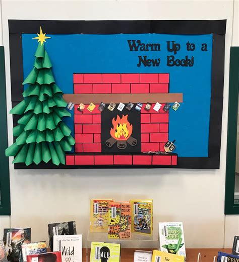December Christmas Library Display Used Paper Cones To Make The Tree