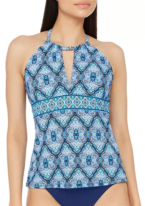 Chaps Voyage High Halter Neck Swim Tankini Belk