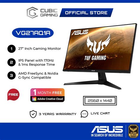 Asus Tuf Gaming Vg27aq1a Vg27aql1a Gaming Monitor 27 Wqhd 27