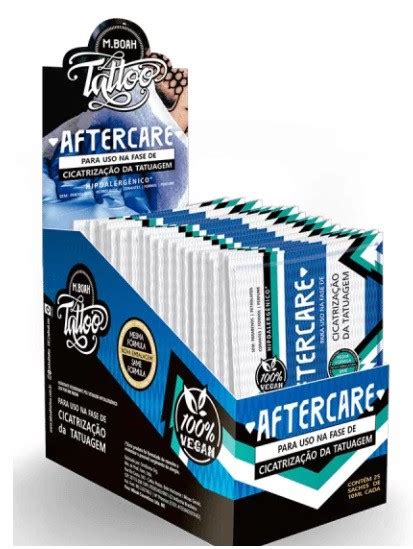 Caixa Pomada Cicatrizante Para Tattoo Aftercare Mboah Ml Display