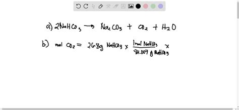 Solved A Solid Sodium Hydrogen Carbonate Is Heated B Chlorine Gas