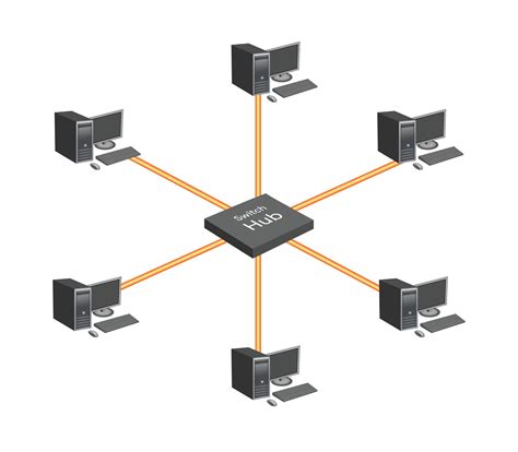 Start Topology Is A Type Of Network Topology Vector Art At