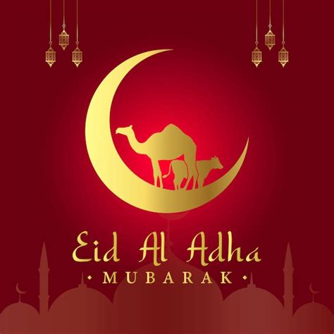 Premium Vector Eid Al Adha Mubarak Islamic Festival Social Media Post