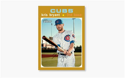 Kris Bryant 2020 Topps Heritage Baseball Base Cards, HD Png Download ...