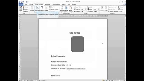 Configuración De La Pagina Word Youtube
