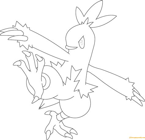 Combusken From Pokemon Coloring Pages Desenhos Para Colorir Images