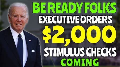 Be Ready Folks Stimulus Checks With Executive Orders Coming For