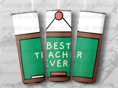 Best Teacher Skinny Tumbler 20 Oz Sublimation Design Tumbler Etsy