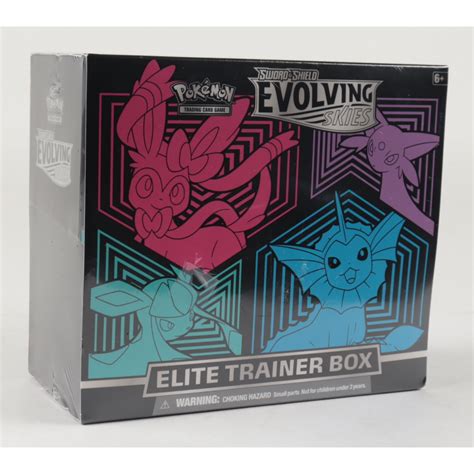 Pokemon Evolving Skies Elite Trainer Box Glaceon Vaporeon Sylveon