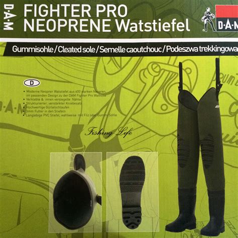 DAM FIGHTER PRO NEOPREN WATSTIEFEL Profilsohle EBay