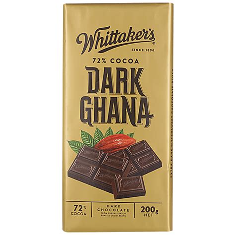 Buy Whittakers Dark Ghana 72 Cocoa Dark Chocolate Bar Online At