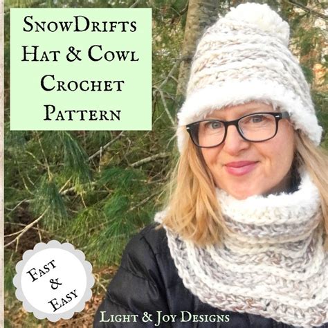 Easy Crochet Ripple Hat And Cowl Pattern Wavy Crochet Hat Etsy