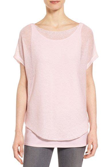 Eileen Fisher Organic Linen Bateau Neck Boxy Top Nordstrom Eileen