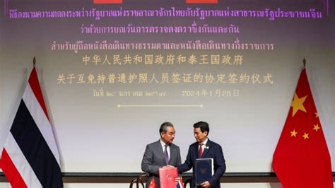 China Thailand Sign Mutual Visa Waiver Agreements Shine News