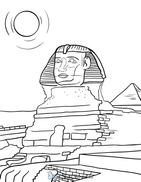 Printable Sphinx Coloring Page