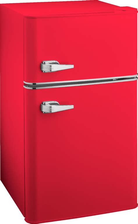 Insignia Retro Cu Ft Mini Fridge With Top Freezer Red Ns