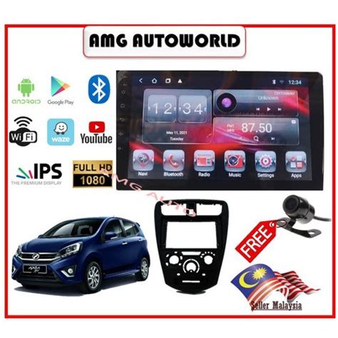 Perodua Axia 2014 2019 9 Inch Android Player Radio WIFI GPS IPS 2 5D