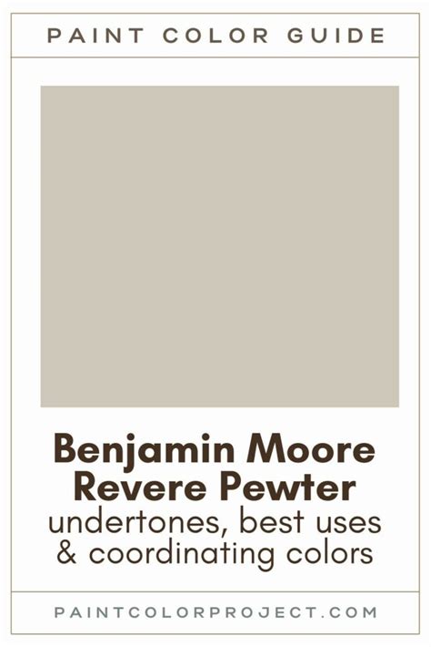 Benjamin Moore Revere Pewter Color Palette