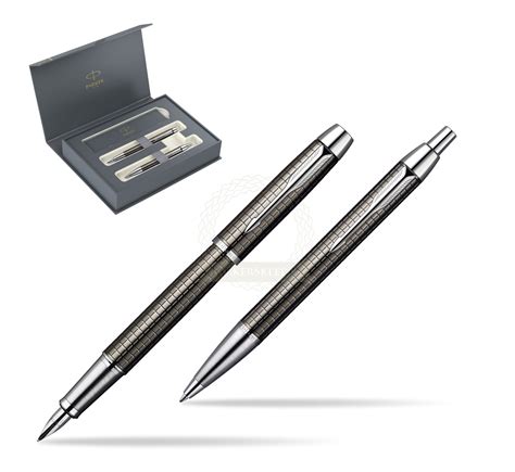 Parker IM Premium Deep Gun Metal Chiselled CT Fountain Pen Parker IM