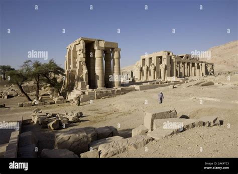 Luxor Theben West Ramesseum Tempel Tempel Von Ramses Ii Gypten