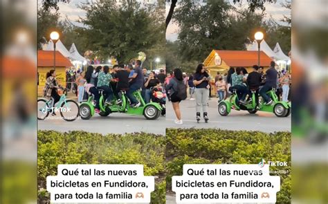 Captan A Familia Paseando A Bordo De Una Bicicleta En Parque Fundidora