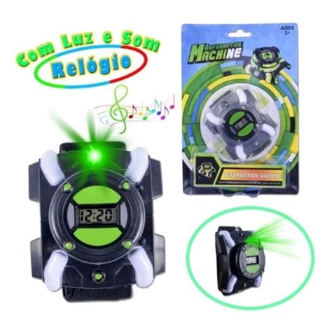 Relogio Ben 10 Luz Som Hora Omnitrix Infantil Aliens Brinquedo